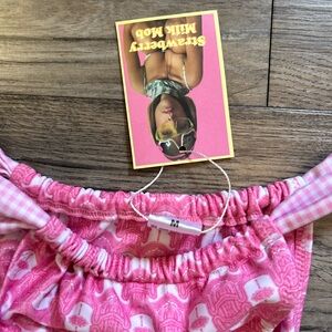 Strawberry Milk Mob, size medium Garden Party bottoms.